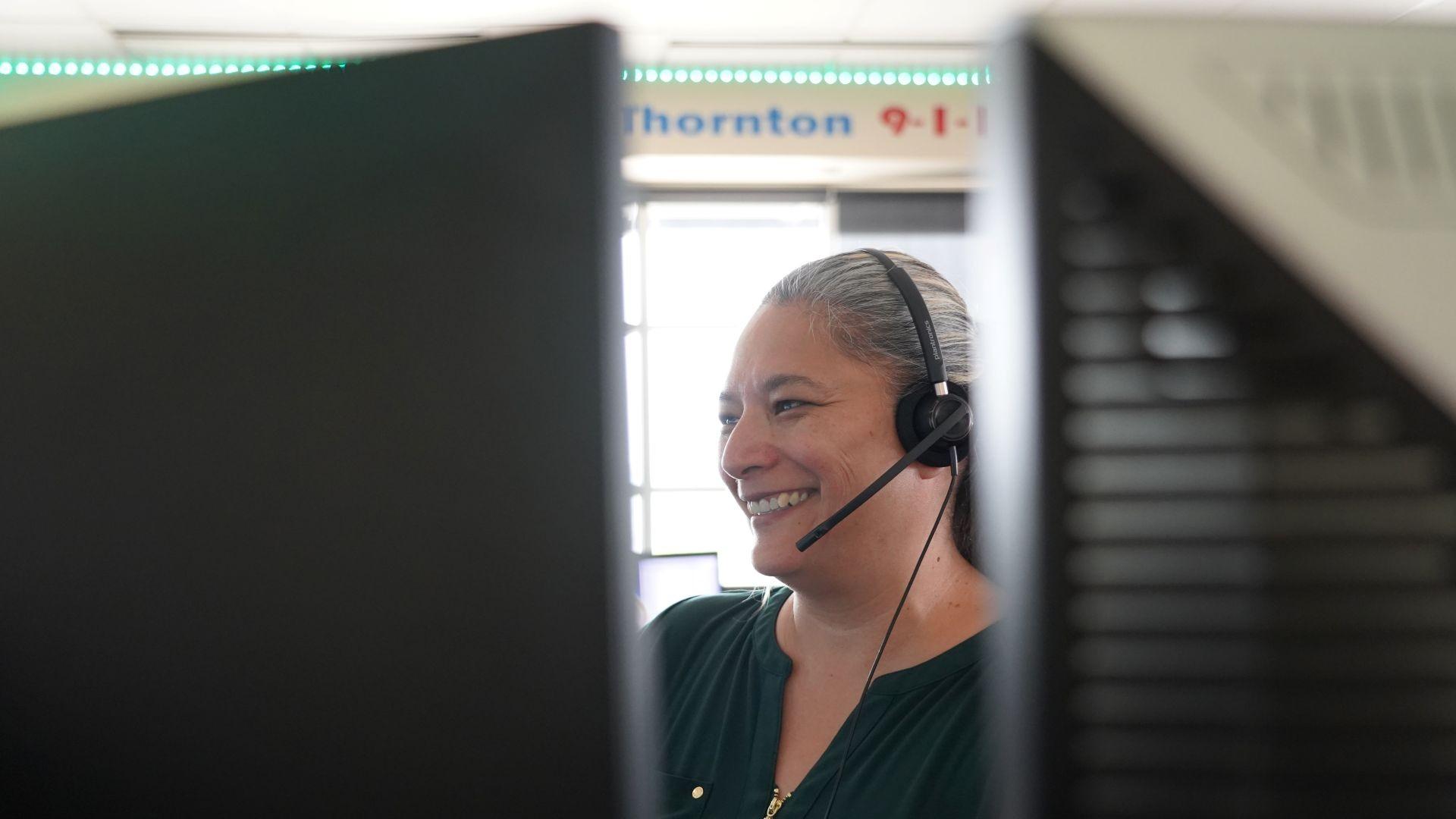 Dispatcher smiling
