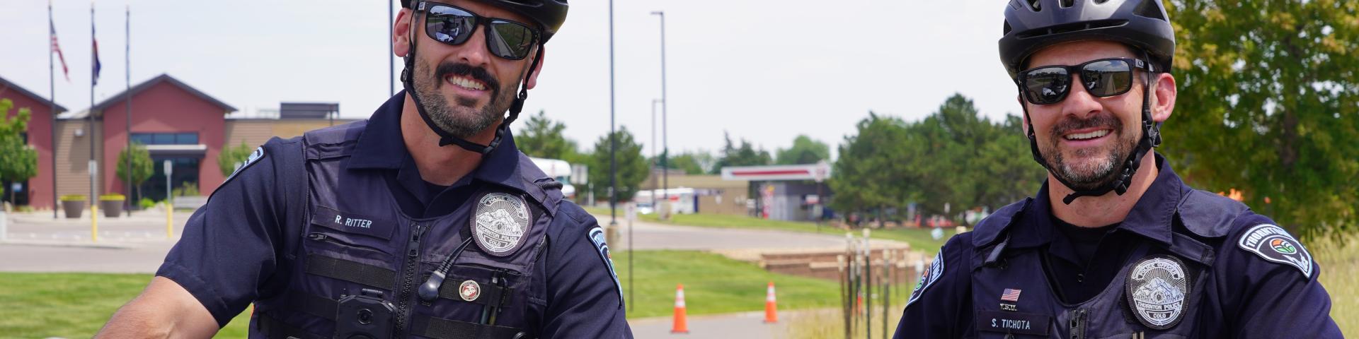 School resource officers smiling at the camera