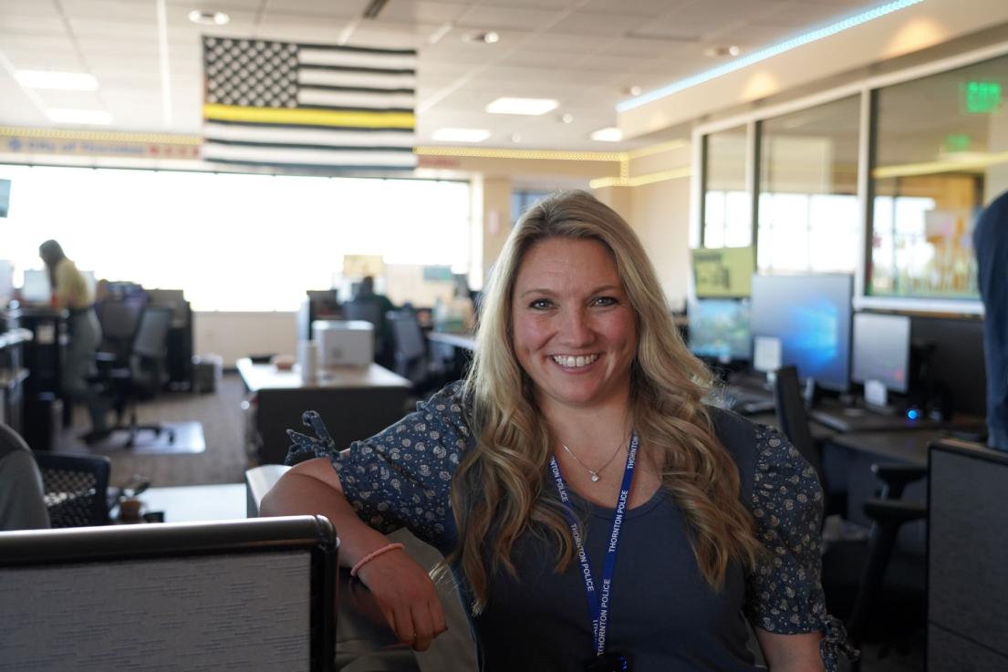 Emergency Communications Center Manager smiling at the camera